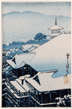 Kiyomizu Temple in Snow by Kawase Hasui