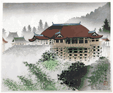 Kiyomizu Temple in Summer by Tomichikiro Tokuriki