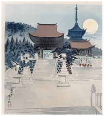 Kiyomizu Temple by Tokuriki Tomikichiro