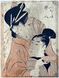 Komurasaki and Gonpachi by Utamaro