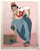 L'attente Celebes Menado by Paul Jacoulet