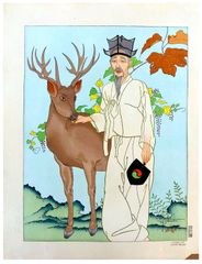 La Longevite, Coree, Moppo by Paul Jacoulet