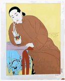 La Pipe a Eau by Paul Jacoulet