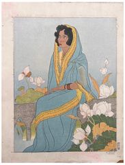 La Poetesse Indienne by Paul Jacoulet