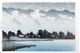 Lake Kizaki in Shinshu by Kawase Hasui