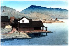 Lake Kugushi in Wakasa Province by Kawase Hasui <br> Pre-Earthquake