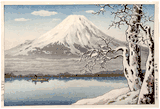 Lake Yamanaka in Winter by Tsuchiya Koitsu 1st Ed.