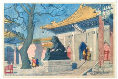Lama Temple, Peking by Elisabeth Keith <br> Pre-Earthquake