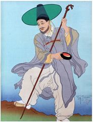 Le Bonze Errant by Paul Jacoulet Full Size