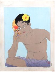 Le Chant des Vagues Ponape by Paul Jacoulet