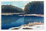 Lingering Snow at Inokashira by Kawase Hasui Pre Earthquake