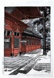 Lingering Snow at Sanno Shrine by Kawase Hasui