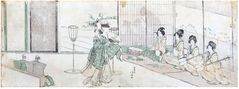 Live Entertainment at Nobleman's Mansion by Hokusai