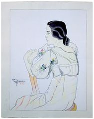 Mademoiselle Rita Sablan Diaz Chamorro de Guam by Paul Jacoulet