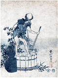 Man Washing Potatoes by Katsushika Hokusai
