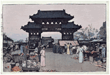 Market in Mukden by Hiroshi Yoshida