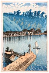 Mihogaseki Beach in Izumo Province by Kawase Hasui
