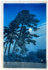 Moon at Magome by Kawase Hasui 1st Ed.