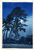 Moon at Magome by Kawase Hasui 6 mm Seal
