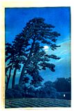 Moon at Magome by Kawase Hasui 6 mm Seal
