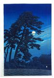 Moon at Magome by Kawase Hasui 6 mm Seal