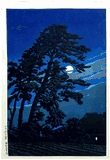 Moon at Magome by Kawase Hasui 6mm Seal