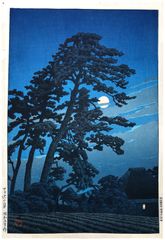Moon at Magome by Kawase Hasui 1st Ed.