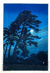 Moon at Magome by Kawase Hasui 1st Ed.