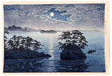 Moonlight At Matsushima by Kawase Hasui