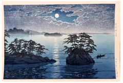 Moonlight At Matsushima by Kawase Hasui