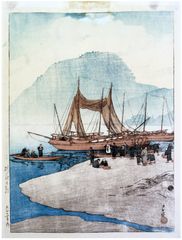 Morning at Beppu Kawase Hasui Pre earthquake