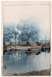 Morning in Tsuchira by Kawase Hasui 1st Ed.