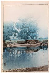Morning in Tsuchira by Kawase Hasui 1st Ed.