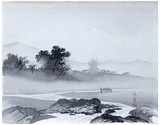 Morning Mist in Winter by Yamamoto Hosui Hand Painting