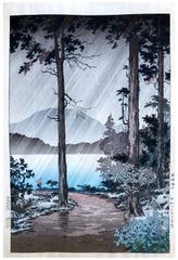 Morning Rain at Lake Hakone by Tsuchiya Koitsu