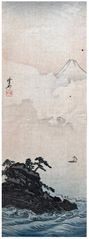 Mt Fuji and Coastal Island by Kawanabe Kyosai