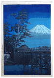 Mt Fuji and Kawai Bridge by Kawase Hasui 1st Ed.