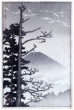 Mt Fuji and Pine Trees by Kawase Hasui 1st Ed.