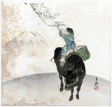 Mt Fuji Boy and Ox by Ogata Gekko