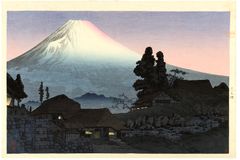Mt Fuji from Mizukubo in the Evening by Shotei