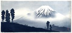 Mt Fuji in Mist by Shotei Pre-earthquake