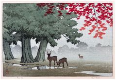 Nara Park by Kawase Hasui