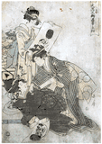 New Years Drawing of the Lucky God Daikoku by Utamaro
