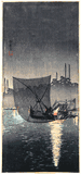 Night Fishing at Tsukuda by Shotei