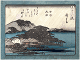 Night Rain at Karasaki by Ando Hiroshige