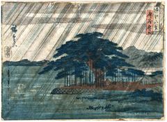 Night Rain at Karasaki by Ando Hiroshige