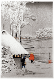 Night Snow at Ikegami by Shotei