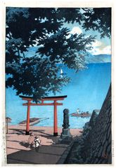 Nikko Chuzenji Lake by Kawase Hasui 1st Ed.