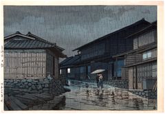 Nissaka on the Tokaido Road by Kawase Hasui