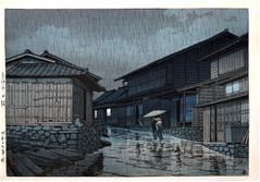 Nissaka on the Tokaido Road by Kawase Hasui